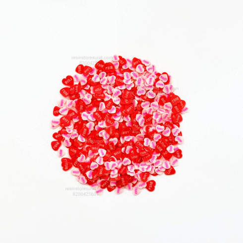 Lovely Heart Polymer Chips